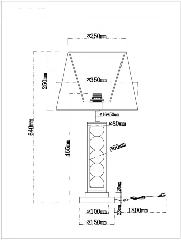 Интерьерная настольная лампа Arte Lamp Jessica A4062LT-1PB (220V, выключатель)