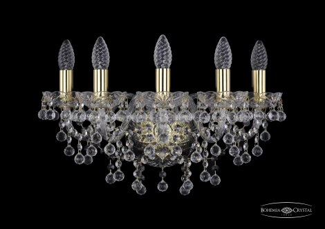 Бра Bohemia 1409 1409B/5/160/G (220V, хрусталь, подвески, подсвечник, свеча)