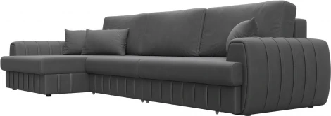 Диван угловой Лига-057 НПБ Лонг угол левый Лига Диванов (Замша) арт.129314L