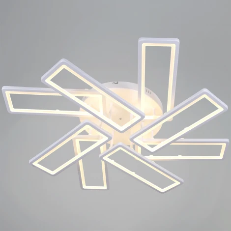 Потолочная люстра светодиодная на штанге с пультом с регулировкой цветовой температуры, яркости и ночным режимом Reluce 03629-0.3-4+4 WH