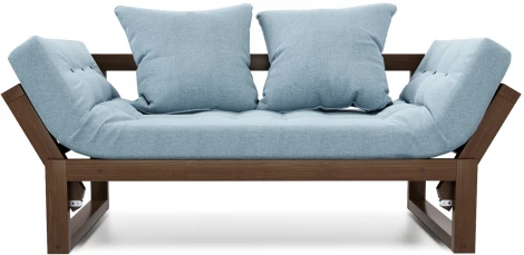 Кушетка Arsko Амбер орех голубая рогожка