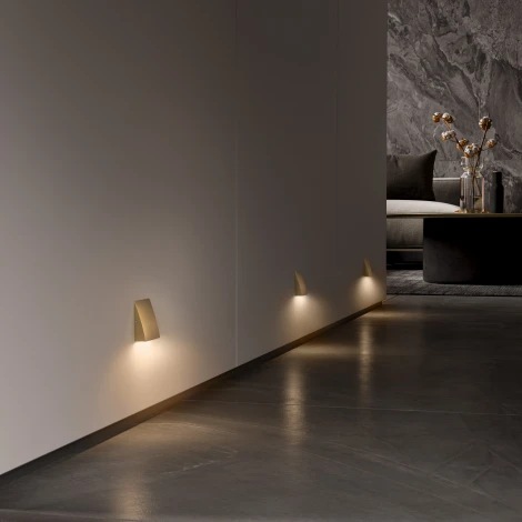 Подсветка светодиодная для лестниц встраиваемая Elektrostandard Wally 40159/LED 3000K Латунь