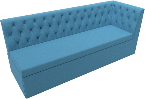 Диван кухонный Маркиз с углом справа (Голубой/Рогожка) Лига Диванов арт.123180