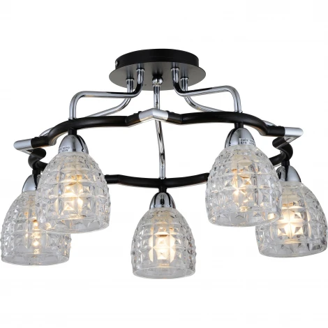Потолочная люстра N-Light 412 412-05-63CDW chrome + dark wengue