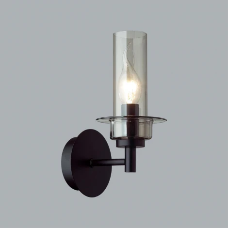 Бра Lumion Madonna 6555/1W черный/дымчатый/металл/стекло E14 1*40W 220V