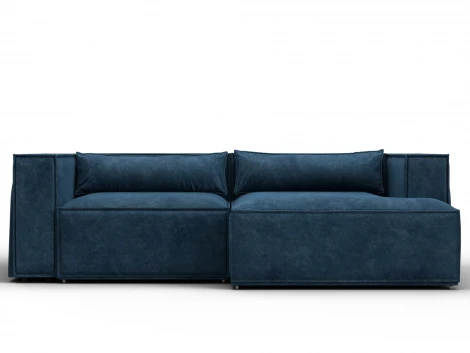 Диван угловой Лига-061 угол правый (ДСП,Брус,Фанера,Велюр/Синий) Лига Диванов 131147