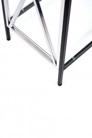 Консольный стол AllConsoles 1033-CB_S clear черный муар, серебряный