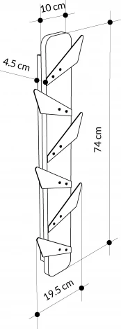 Вешалка для одежды ALESTA HANGER LEVE (ЛДСП/Дуб) арт.LEV01089