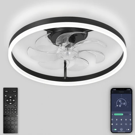 Потолочная люстра светодиодная с вентилятором Natali Kovaltseva Ledfan LED LAMPS 81490