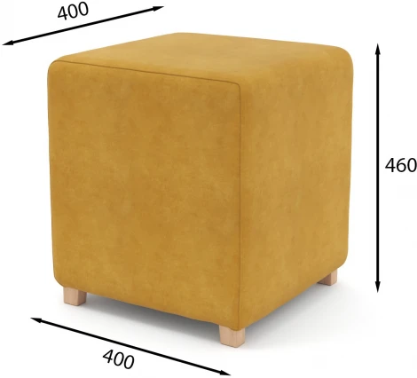 Пуф Arsko Мозли 1 горчичный велюр