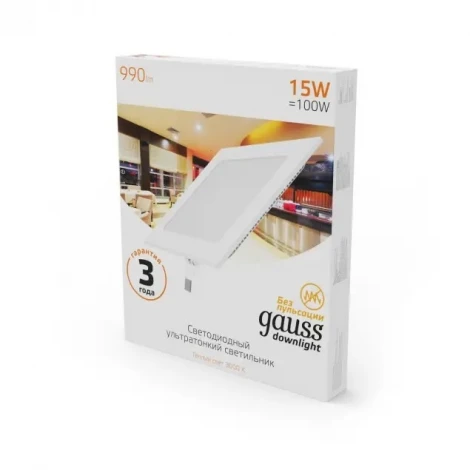 Встраиваемый точечный светильник Gauss 940111 940111115 (LED, 220V)