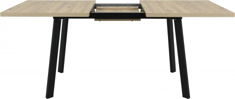 Стол Аврора Осло 140, Дуб Сильверджек Ореховый, Чёрный