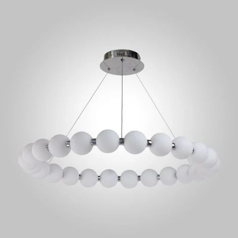 Подвесной светильник светодиодный AM Group PEARL PEARL-D800 CH (220V, на тросе, шар, бусы)