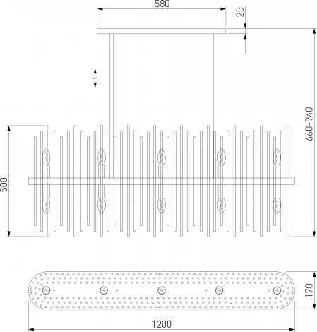 Подвесная люстра Wi-Fi на штанге Bogate's Allure 486/10 (220V, управление смартфоном, голосовое управление, умный дом - Minimir Home, Алиса, Маруся, Салют)