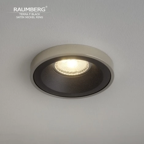 Встраиваемый светильник Raumberg Terra F TerraFBk\SNi Black\Satin Nickel