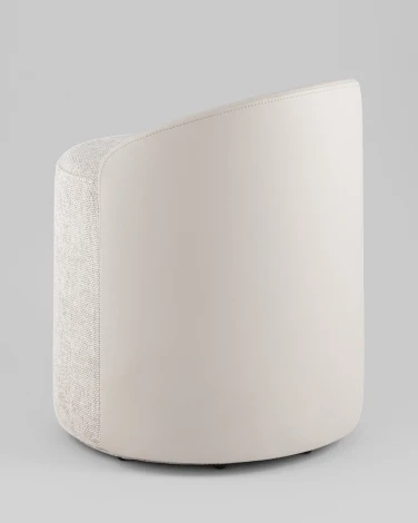 Пуф Тея спинка иск.кожа, сиденье шенилл светло-серый Stool Group УТ000042299