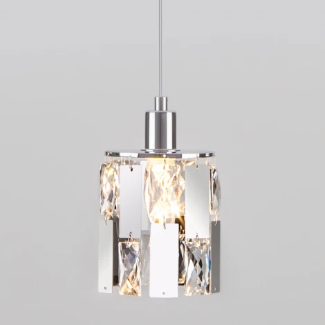 Подвесной светильник Eurosvet Scoppio 50101/1 хром (220V, на проводе, круглые)