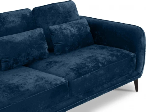 Диван Amsterdam трехместный ОГОГО (арт.786601), (Ткань,Велюр/Синий)