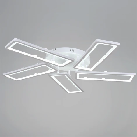 Потолочная люстра светодиодная на штанге с пультом с регулировкой цветовой температуры, яркости и ночным режимом Reluce 03629-0.3-05B WH