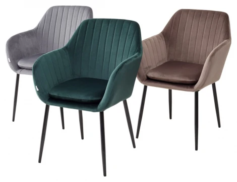 Стул ALABAMA BLUVEL-14 GREY, велюр