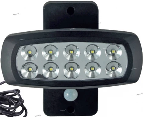 Прожектор уличный светодиодный с датчиком движения и солнечной батареей Horoz Wizard, черный, 2W, IP44, 6400K