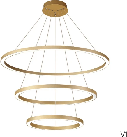 Подвесной светильник Crystal Lux FORTUNA SP158W LED GOLD (220V, пульт управления, на тросе)