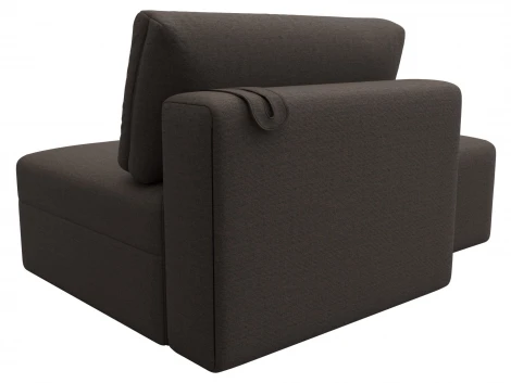 Модули диван и пуф Лига-060 НПБ (ЛДСП,Брус,Фанера,Рогожка/Коричневый) Лига Диванов 129739