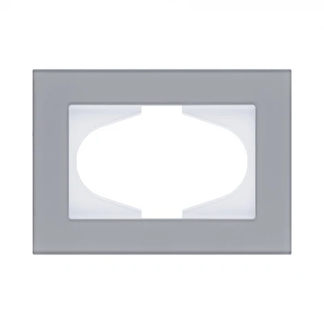 Рамка для двойной розетки стекло серый Kollinger Reflex MG RM120GY