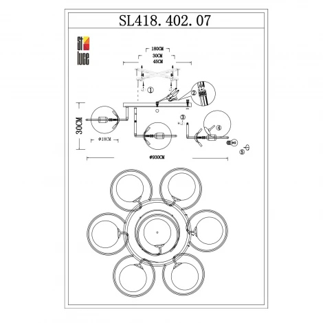 Потолочная люстра ST Luce Galio SL418.402.07