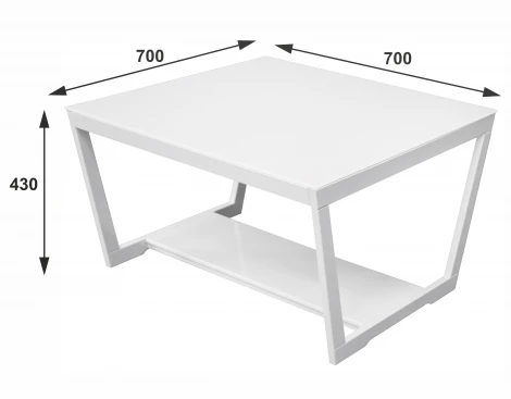 Стол журнальный BeautyStyle 1 белый глянец/стекло белое от фабрики Mebelik