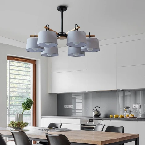 Потолочная люстра на штанге Even 6 Gray ImperiumLoft Even01 (178369-26) (220V)