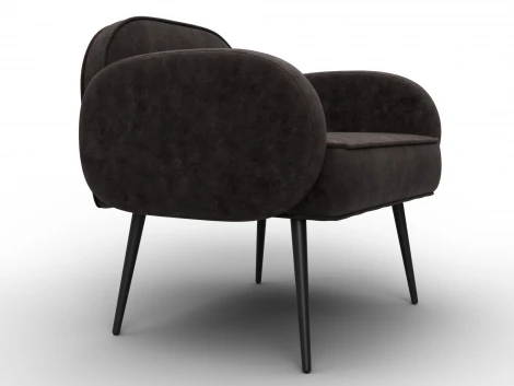 Кресло Лига-086 (Фанера/Металл/Велюр/Коричневый) Лига Диванов 132445