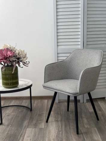 Стул FORT 360 град. поворот. NS10 Серый, букле / черный каркас, М-City