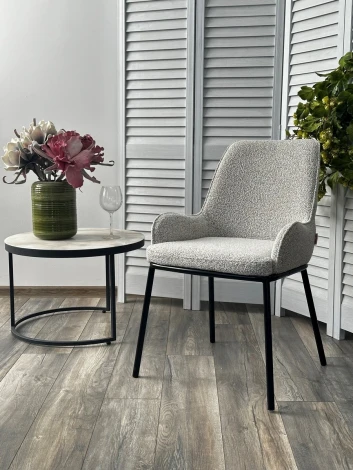 Стул BRIO UF995-02, букле / черный каркас / Товарный знак DISAUR