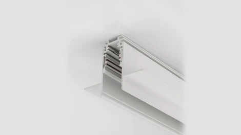 Шинопровод магнитный встраиваемый глубокий под гипсокартон 48В белый 2,5м Lumker SY-LINK SY-LINK-20T1-2.5-WH