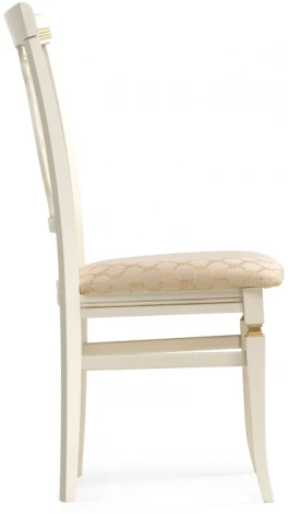 Деревянный стул Woodville Флавиан слоновая кость / золото 515976