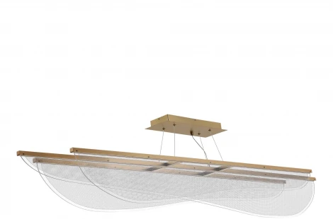 Подвесной светильник ST Luce Fesale SL6509.223.01 Золотистый/Прозрачный LED 1*60W 4000K (220V, на тросе)