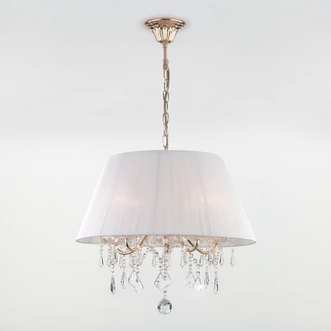 Подвесная люстра Eurosvet 3125 3125/5 золото/белый Strotskis