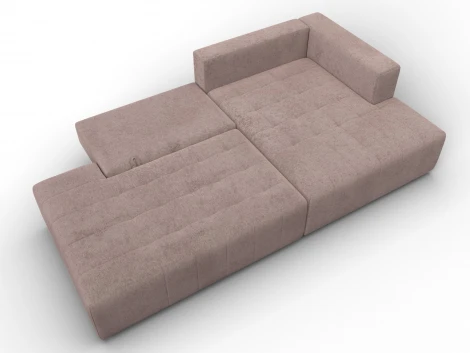 Диван угловой Лига-103 НПБ угол правый (ДСП,Брус,Фанера,Велюр/Бежевый) Лига Диванов 134805