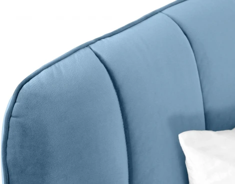 Кровать Amsterdam 1800 ОГОГО (арт.583432), (Велюр/Голубой)