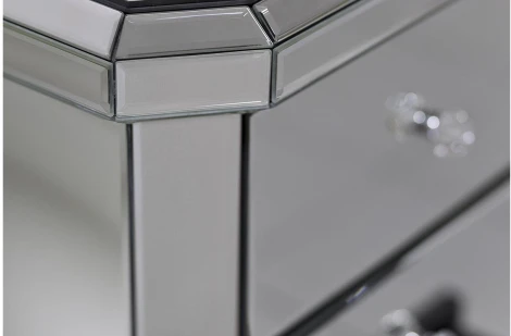 Тумба прикроватная Garda Decor KFC882 (Серебро/Серебро)