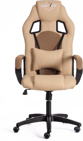 Кресло DRIVER (22) (Искусственная кожа,Ткань /Бежевый,Бронзовый)
