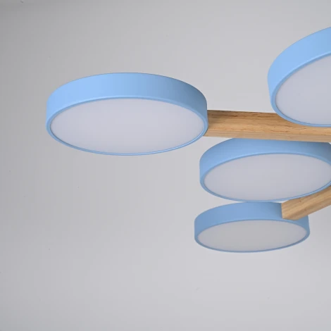 Потолочная люстра Wi-Fi на штанге Turna L10 Blue By ImperiumLoft Turna-B01 (LED, 220V, голосовое управление, умный дом - Алиса)