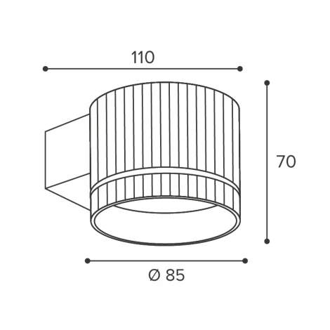 Настенный светильник Wolta WSL-GX53/W18BG под лампу GX53 Черный / золотой NIMB