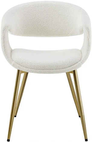 Стул ESF JY1829Q-T белый IPD1859-1/золото/Ткань,Металл