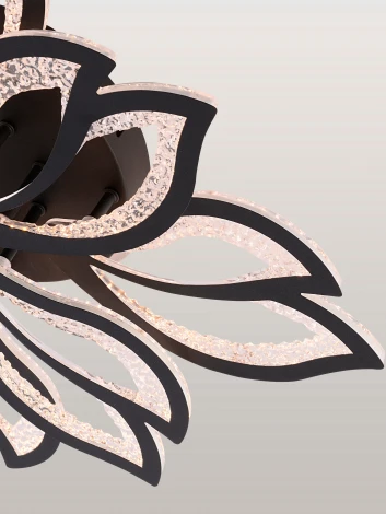 Потолочная люстра светодиодная с пультом ДУ 176W, черный, LED Natali Kovaltseva Fortuna LED LAMPS 81107/7C