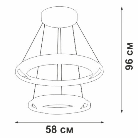 Подвесной светильник светодиодный V4681-0/2S Vitaluce (220V, на тросе)