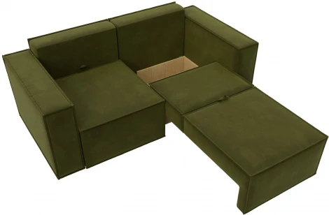 Диван прямой Куба мини (Зеленый/Микровельвет) Лига Диванов арт.121880