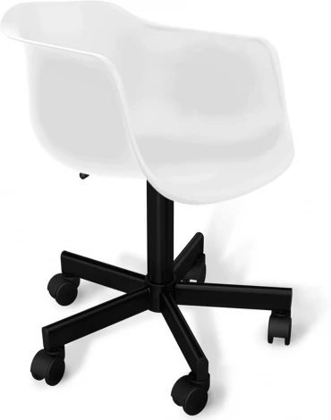 Стул подъемно-поворотный Sheffilton SHT-ST31/S120M белый/черный муар