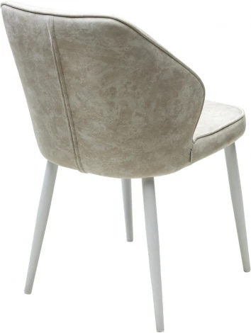 Стул M-City VENA, цвет FIESTA Молочный, велюр "антипальчиковый"/ Белый каркас